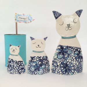 Ceramic Cats - Set of three